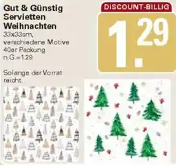 WEZ Gut & Günstig Servietten Weihnachten Angebot
