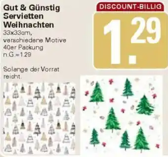 WEZ Gut & Günstig Servietten Weihnachten Angebot