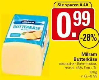 WEZ Milram Butterkäse Angebot