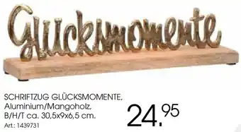 Zurbrüggen Schriftzug glücksmomente Angebot