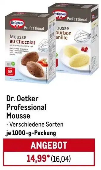 METRO Dr. Oetker Professional Mousse Angebot