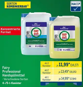METRO Fairy Professional Handspülmittel Angebot