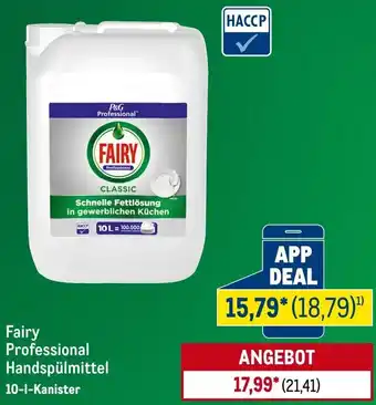 METRO Fairy Professional Handspülmittel Angebot