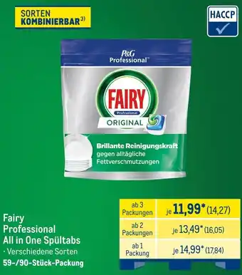 METRO Fairy Professional All in One Spültabs Angebot