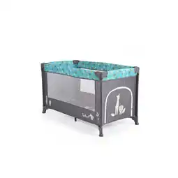 Netto Marken-Discount Moni Reisebett, Laufstall Safari Matratze Sichtfenster Seiteneingang Tragetasche grau türkis Angebot