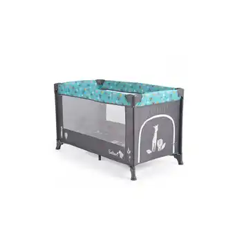 Netto Marken-Discount Moni Reisebett, Laufstall Safari Matratze Sichtfenster Seiteneingang Tragetasche grau türkis Angebot