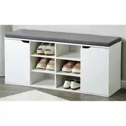Netto Marken-Discount Schuhschrank mit Sitzkissen und Türen - versch. Ausführungen - Weiß Angebot