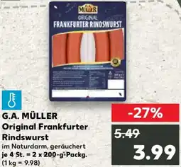 Kaufland G.A. MÜLLER Original Frankfurter Rindswurst Angebot