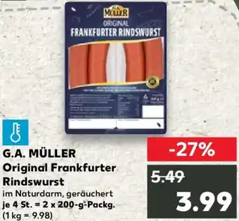 Kaufland G.A. MÜLLER Original Frankfurter Rindswurst Angebot
