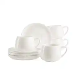 Netto Marken-Discount Mäser Kaffeetassen Set, Porzellan Taya Weiß Angebot