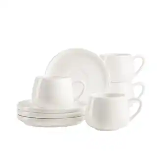 Netto Marken-Discount Mäser Kaffeetassen Set, Porzellan Taya Weiß Angebot