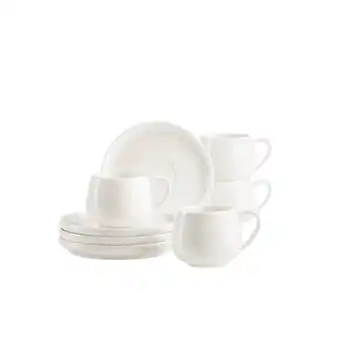 Netto Marken-Discount Mäser Espressotassen Set, Porzellan Taya Weiß Angebot