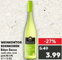 Kaufland WEINKONTOR EDENKOBEN Eden Secco Angebot