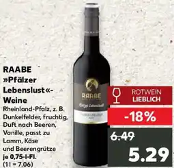 Kaufland RAABE Pfälzer Lebenslust Weine Angebot