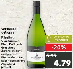 Kaufland WEINGUT VÖGELI Riesling Angebot