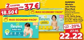 Kaufland PAMPERS Windeln oder Pants Maxi-Pack Angebot