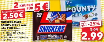 Kaufland SNICKERS, MARS, BOUNTY, MILKY WAY oder TWIX Minis Angebot