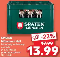 Kaufland SPATEN Münchner Hell Angebot