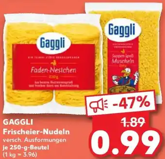 Kaufland GAGGLI Frischeier-Nudeln Angebot