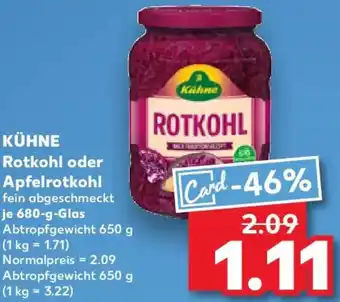 Kaufland KÜHNE Rotkohl oder Apfelrotkohl Angebot