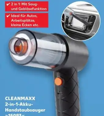 Kaufland Clean Maxx 2-in-1-Akku Handstaubsauger 15093 Angebot
