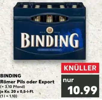 Kaufland Binding Römer Pils Angebot