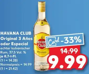 Kaufland HAVANA CLUB Original 3 Años oder Especial Angebot