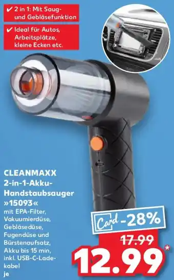 Kaufland CLEANMAXX 2-in-1-Akku Handstaubsauger 15093 Angebot