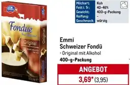 METRO Emmi Schweizer Fondü Angebot