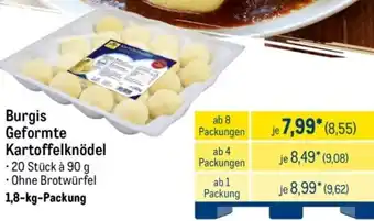 METRO Burgis Geformte Kartoffelknödel Angebot