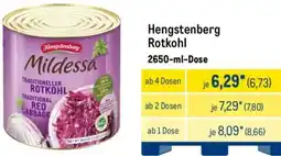 METRO Hengstenberg Rotkohl Angebot