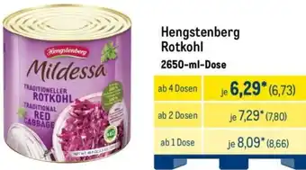 METRO Hengstenberg Rotkohl Angebot