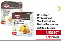 METRO Dr. Oetker Professional Vanillin Zucker/ Backin Backpulver Angebot