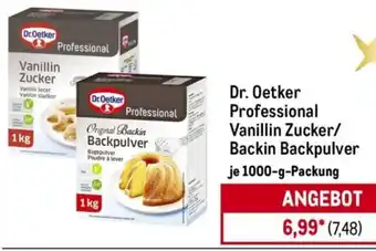 METRO Dr. Oetker Professional Vanillin Zucker/ Backin Backpulver Angebot