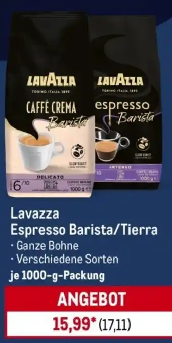 METRO Lavazza Espresso Barista/Tierra Angebot