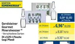 METRO Gerolsteiner Gourmet Mineralwasser Angebot