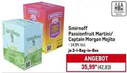 METRO Smirnoff Passionfruit Martini/ Captain Morgan Mojito Angebot