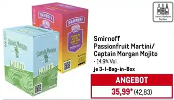 METRO Smirnoff Passionfruit Martini/ Captain Morgan Mojito Angebot