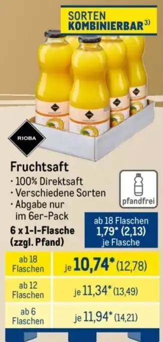 METRO RIOBA Fruchtsaft Angebot
