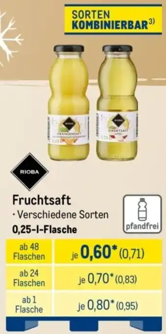 METRO RIOBA Fruchtsaft Angebot