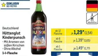 METRO Hüttenglut Kinderpunsch Angebot