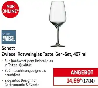 METRO Schott Zwiesel Rotweinglas Taste Angebot