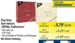 METRO Pap Star Servietten ,,ROYAL Collection" Angebot