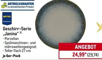 METRO METRO PROFESSIONAL Geschirr-Serie „Janina" Angebot