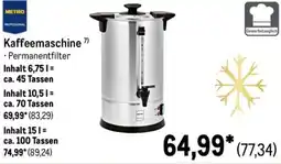 METRO METRO PROFESSIONAL Kaffeemaschine Angebot