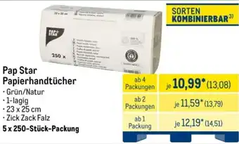 METRO Pap Star Papierhandtücher Angebot