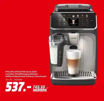 MediaMarkt Philips ep5547/90 serie 5500 lattego kaffeevollautomat Angebot