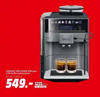 MediaMarkt Siemens te651509de eq6 plus s100 kaffeevollautomat Angebot