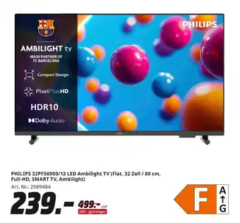 MediaMarkt Philips 32pfs6900/12 led ambilight tv Angebot