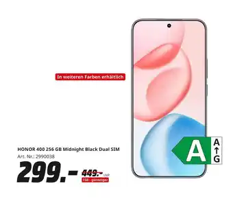 MediaMarkt Honor 400 256 gb midnight black dual sim Angebot